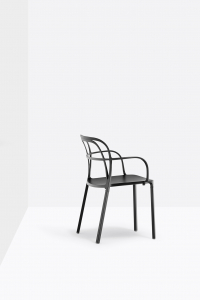 Кресло пластиковое PEDRALI Intrigo алюминий черный Фото 5