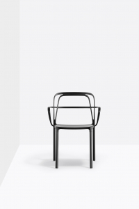 Кресло пластиковое PEDRALI Intrigo алюминий черный Фото 4