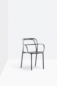 Кресло пластиковое PEDRALI Intrigo алюминий черный Фото 7