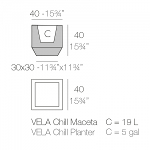 Кашпо пластиковое Vondom Vela Basic  полиэтилен Фото 2