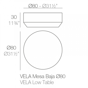 Столик пластиковый кофейный Vondom Vela Basic полиэтилен Фото 2