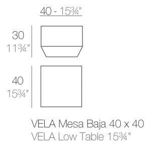Столик пластиковый для лежака Vondom Vela Basic полиэтилен Фото 2