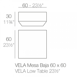 Столик пластиковый кофейный Vondom Vela Basic полиэтилен Фото 2