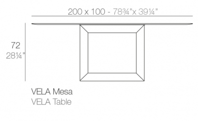 Стол ламинированный Vondom Vela Basic полиэтилен, компакт-ламинат HPL Фото 2
