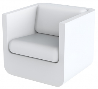 Кресло пластиковое с подушкой Vondom Ulm Basic полиэтилен, ткань Фото 1