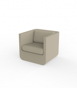 Кресло пластиковое с подушкой Vondom Ulm Basic полиэтилен, ткань Фото 35