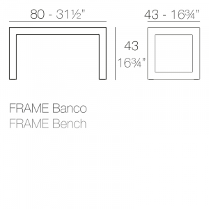 Скамья пластиковая Vondom Frame Basic полиэтилен Фото 2