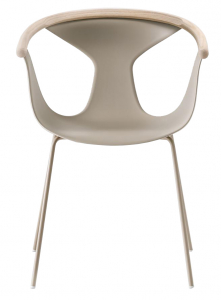 Кресло пластиковое PEDRALI Fox ясень, сталь, стеклопластик беленый ясень, песочный Фото 1