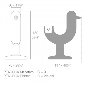 Кашпо пластиковое Vondom Peacock Basic полиэтилен белый Фото 2