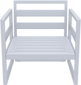 Кресло пластиковое с подушками Siesta Contract Mykonos стеклопластик, полиэстер серебристый, темно-серый Фото 14