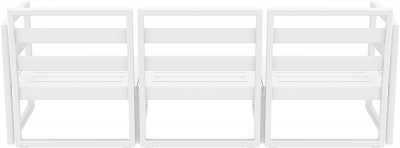 Диван пластиковый трехместный с подушками Siesta Contract Mykonos XL стеклопластик, полиэстер белый, светло-коричневый Фото 19