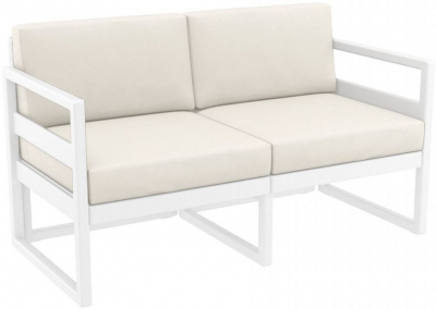 Комплект пластиковой мебели Siesta Contract Mykonos стеклопластик, полиэстер белый, бежевый Фото 7