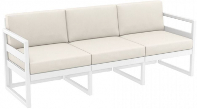 Комплект пластиковой мебели Siesta Contract Mykonos XL стеклопластик, полиэстер белый, бежевый Фото 9