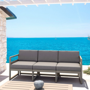 Комплект пластиковой мебели Siesta Contract Mykonos XL стеклопластик, полиэстер бежевый, светло-коричневый Фото 6