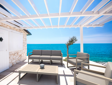 Комплект пластиковой мебели Siesta Contract Mykonos XL стеклопластик, полиэстер бежевый, светло-коричневый Фото 7