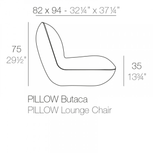 Лаунж-кресло пластиковое Vondom Pillow Basic полиэтилен Фото 2