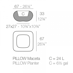 Кашпо пластиковое Vondom Pillow Basic полиэтилен Фото 2