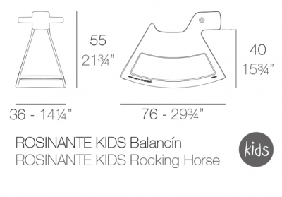 Лошадка-качалка пластиковая детская Vondom Rosinante Kids Basic полиэтилен Фото 2