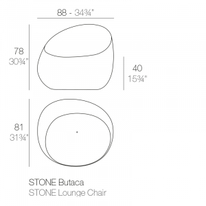 Лаунж-кресло пластиковое Vondom Stone Basic полиэтилен Фото 2