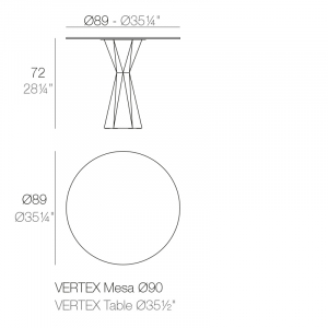 Стол обеденный ламинированный Vondom Vertex Basic полиэтилен, компакт-ламинат HPL Фото 2