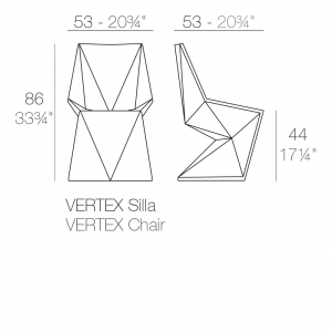 Стул пластиковый Vondom Vertex Basic полиэтилен Фото 2