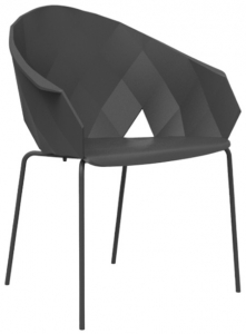 Кресло пластиковое Vondom Vases Basic сталь, полипропилен, стекловолокно черный Фото 1