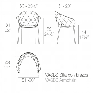Кресло пластиковое Vondom Vases Basic сталь, полипропилен, стекловолокно черный Фото 2
