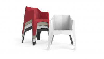 Кресло пластиковое Vondom Voxel Basic полипропилен, стекловолокно красный Фото 4