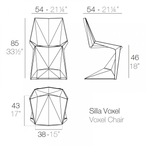 Стул пластиковый Vondom Voxel Basic полипропилен, стекловолокно черный Фото 2