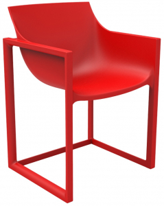 Кресло пластиковое Vondom Wall Street Basic полипропилен, стекловолокно красный Фото 1