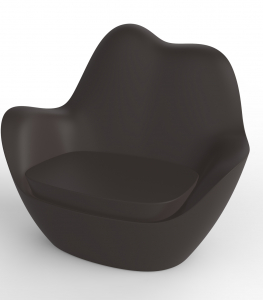 Лаунж-кресло пластиковое с подушкой Vondom Sabinas Basic полиэтилен, ткань Фото 24