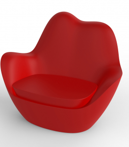 Лаунж-кресло пластиковое с подушкой Vondom Sabinas Basic полиэтилен, ткань Фото 30