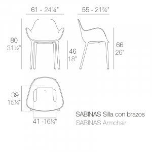 Кресло пластиковое Vondom Sabinas Basic полипропилен, стекловолокно слоновая кость Фото 2