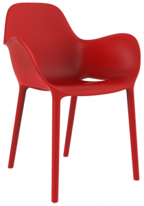 Кресло пластиковое Vondom Sabinas Basic полипропилен, стекловолокно красный Фото 1