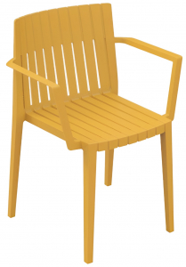 Кресло пластиковое Vondom Spritz Basic полипропилен, стекловолокно горчичный Фото 1