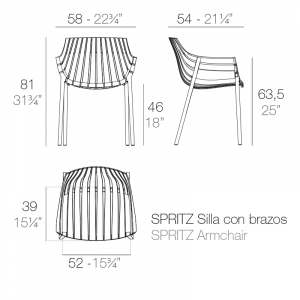 Лаунж-кресло пластиковое Vondom Spritz Basic полипропилен, стекловолокно черный Фото 2