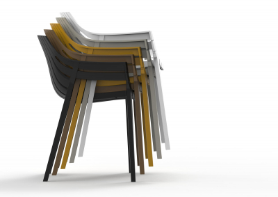Лаунж-кресло пластиковое Vondom Spritz Basic полипропилен, стекловолокно бронзовый Фото 5