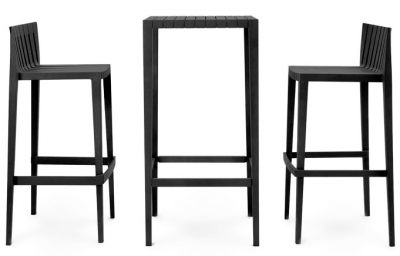 Комплект барной мебели Vondom Spritz Basic полипропилен, стекловолокно черный Фото 1