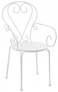 Кресло металлическое Garden Relax Etienne сталь белый Фото 1