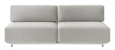Диван двухместный без подлокотников PEDRALI Arki-Sofa сталь, алюминий, ткань белый, серый Фото 1