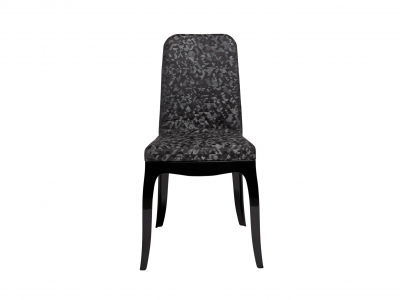 Стул пластиковый с обивкой Qeeboo B.B. Triangular Black поликарбонат, жаккард черный Фото 6