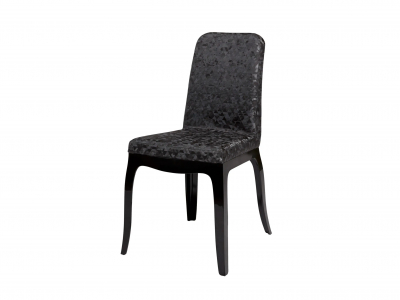 Стул пластиковый с обивкой Qeeboo B.B. Triangular Black поликарбонат, жаккард черный Фото 7
