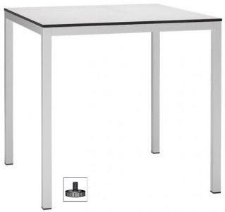 Стол ламинированный обеденный Scab Design Mirto сталь, компакт-ламинат HPL белый Фото 1