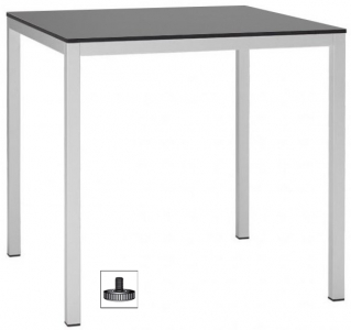 Стол ламинированный обеденный Scab Design Mirto сталь, компакт-ламинат HPL белый, антрацит Фото 1