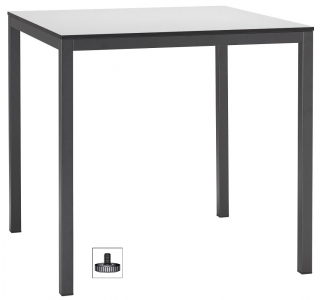 Стол ламинированный обеденный Scab Design Mirto сталь, компакт-ламинат HPL антрацит, белый Фото 1
