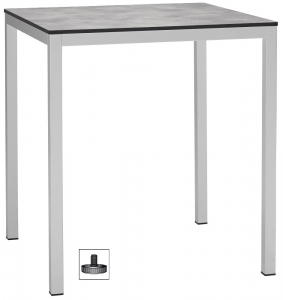 Стол ламинированный обеденный Scab Design Mirto сталь, компакт-ламинат HPL белый, цементный Фото 1