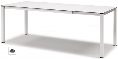 Стол ламинированный раздвижной Scab Design Pranzo Extendable сталь, компакт-ламинат HPL белый Фото 1