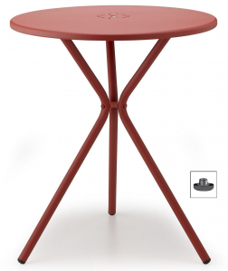 Стол металлический обеденный Scab Design Leo сталь, металл кирпично-красный Фото 1