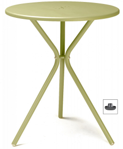 Стол металлический обеденный Scab Design Leo сталь, металл зеленый ивовый Фото 1
