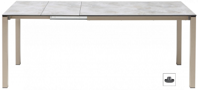 Стол ламинированный раздвижной Scab Design Pranzo Extendable сталь, компакт-ламинат HPL тортора, каменный Фото 1